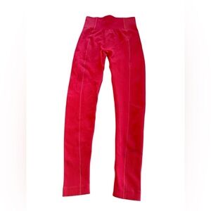 Gymshark Vital Seamless Leggings XS-Small Pink Compression 7/8 Tight Ribbed Band